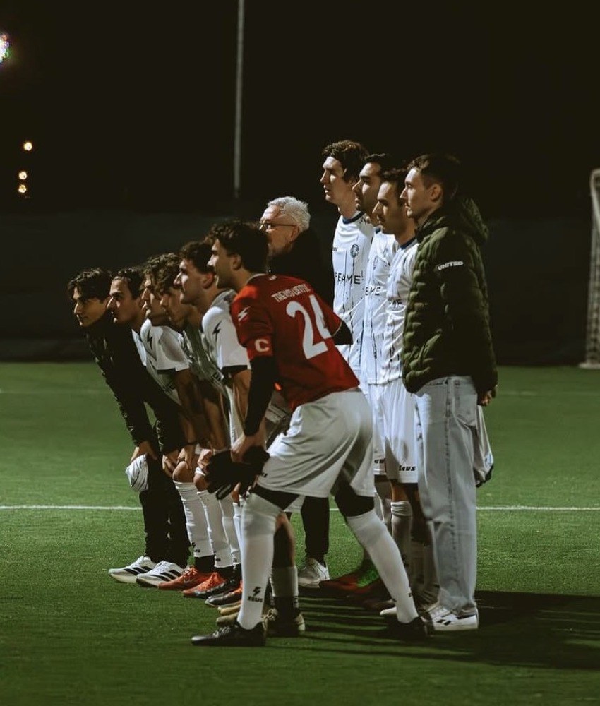 La squadra Treviso United schierata in campo